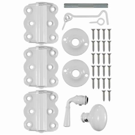 Hampton Products-Wright Hampton Products-Wright 216947 White Screen Door Hardware Set 216947